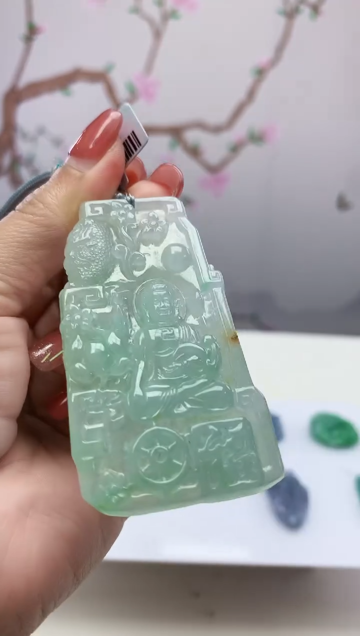 定制翡翠未镶嵌026xm-毛货挂件66