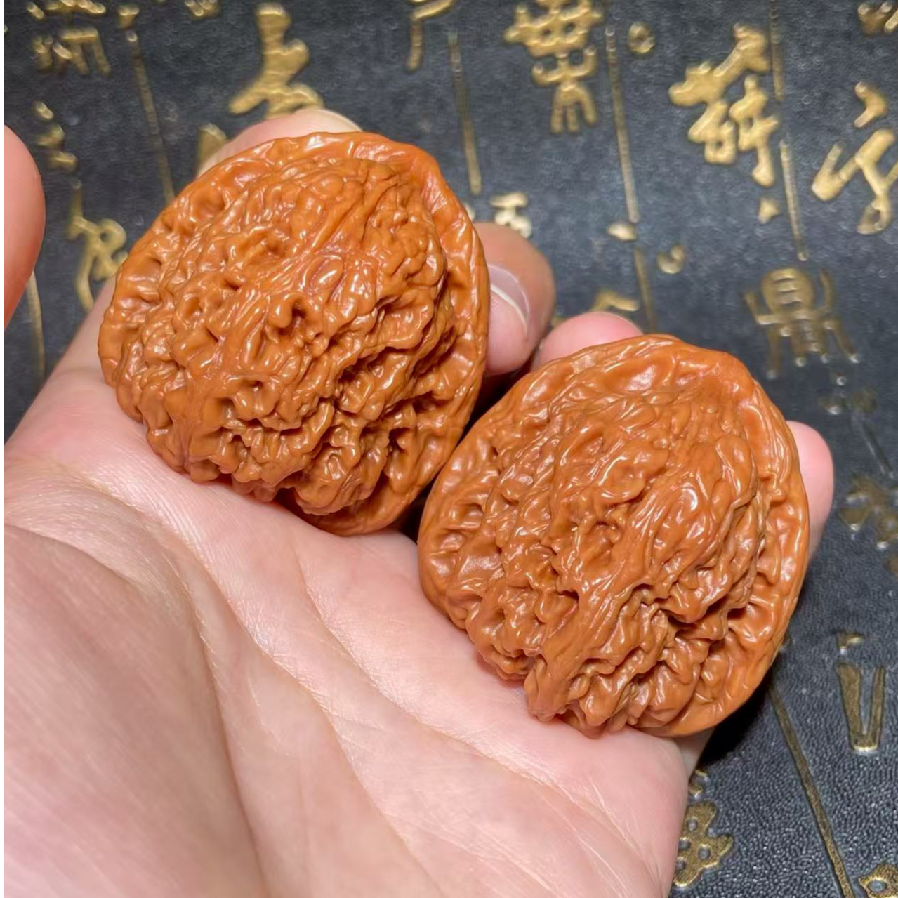 文玩核桃把件南疆石边39