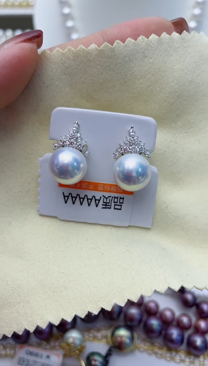【闪购商品】淡水珍珠耳饰银S925镶嵌W33