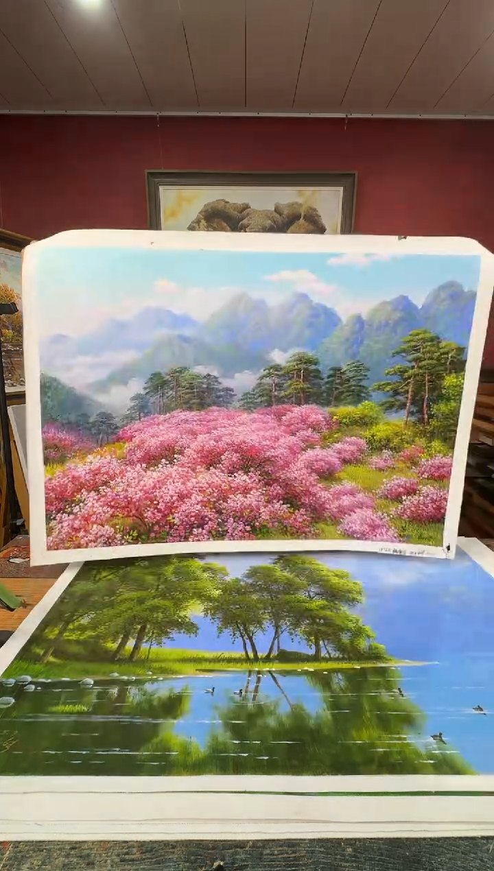 油画【127号】约50*70cm丨朝鲜原创纯手绘孤品油画丨顺丰包邮