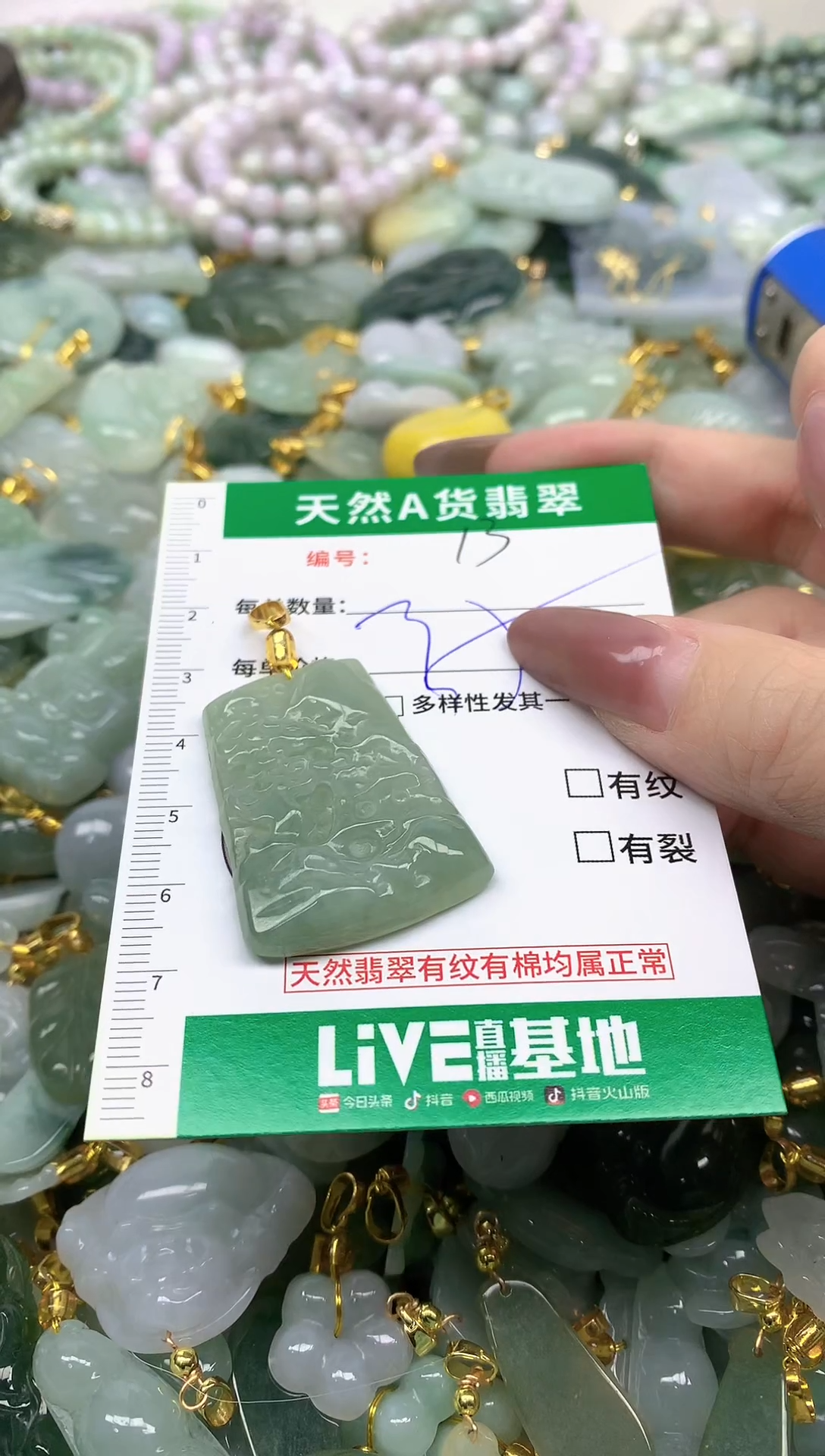 颈饰未镶嵌翡翠纯天然缅甸A货翡翠-13