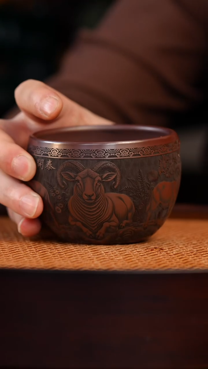 茶杯紫砂宜兴全手工紫砂杯