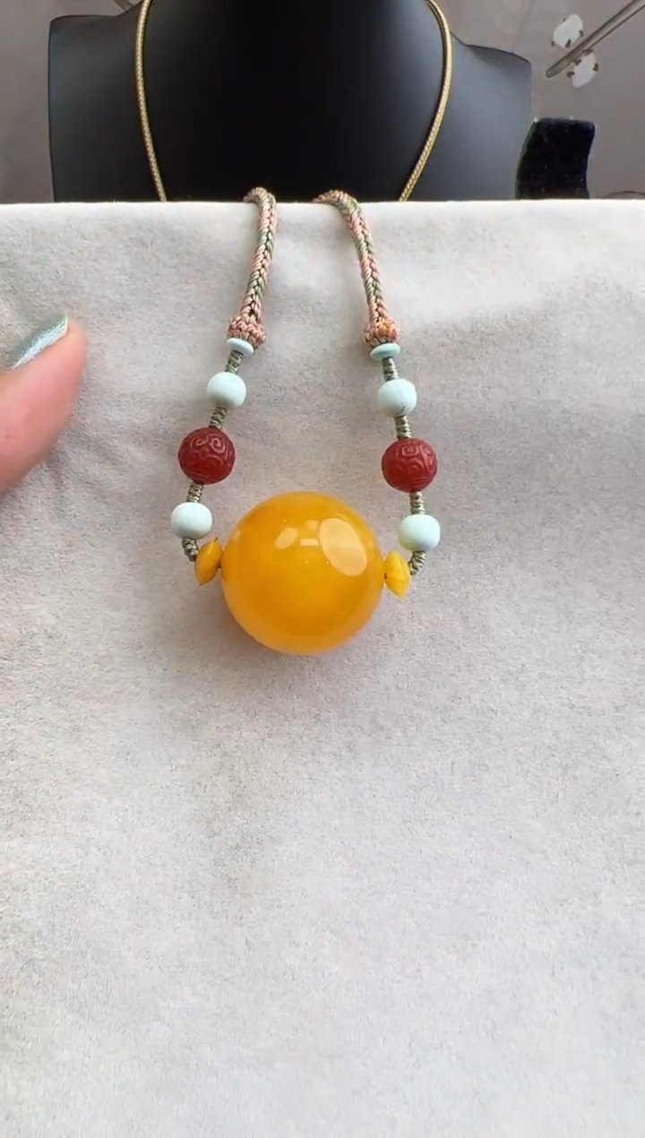 【闪购商品】琥珀裸石未镶嵌10214103-吊坠