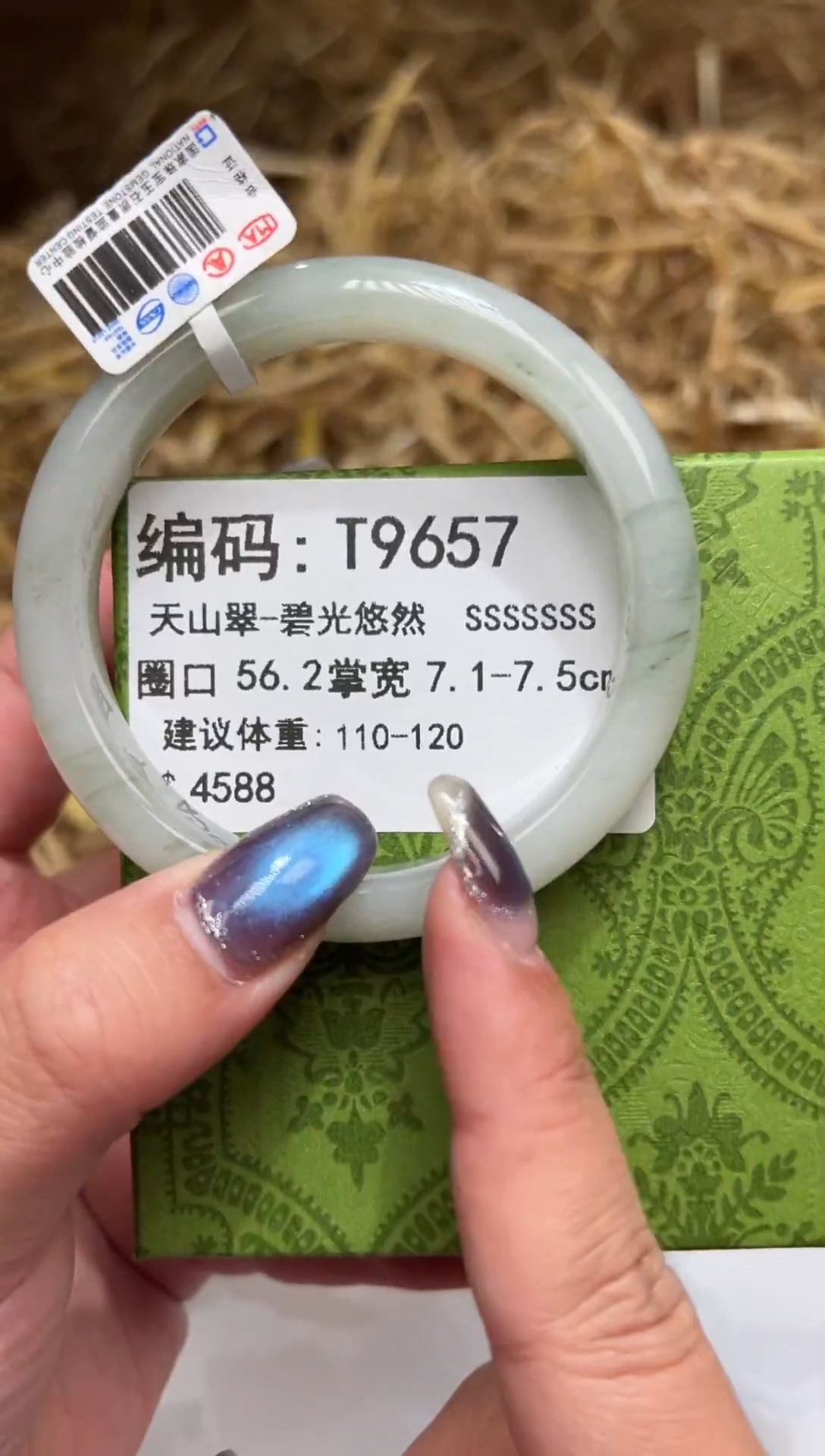 未镶嵌手镯石英质玉T9657