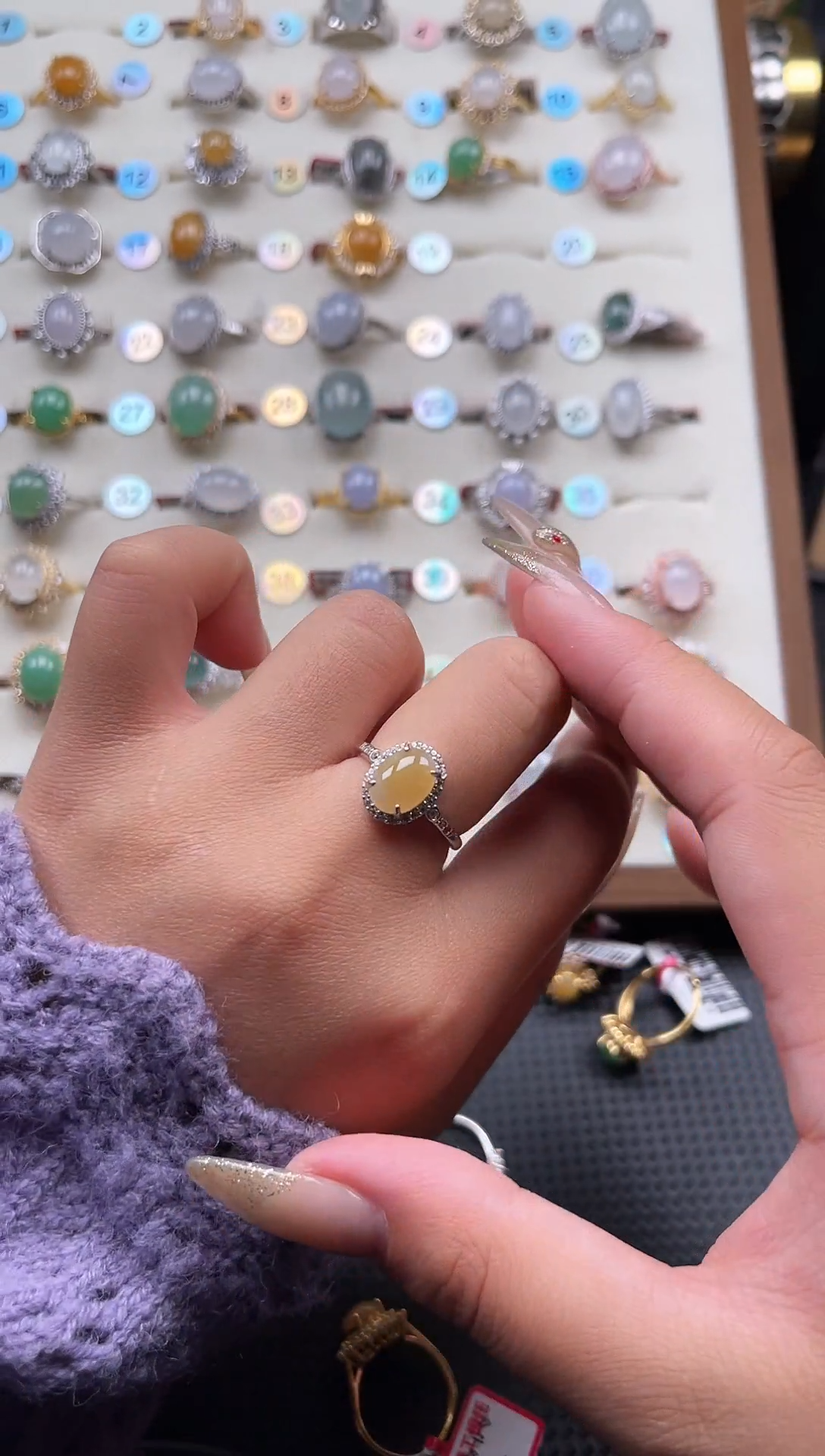 【闪购商品】翡翠戒指银S925镶嵌天然A货翡翠戒指