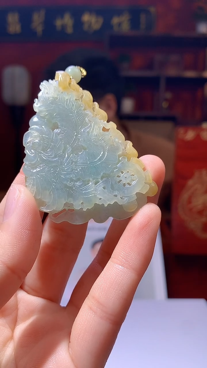 【闪购商品】定制翡翠未镶嵌1002hm-毛货挂件37