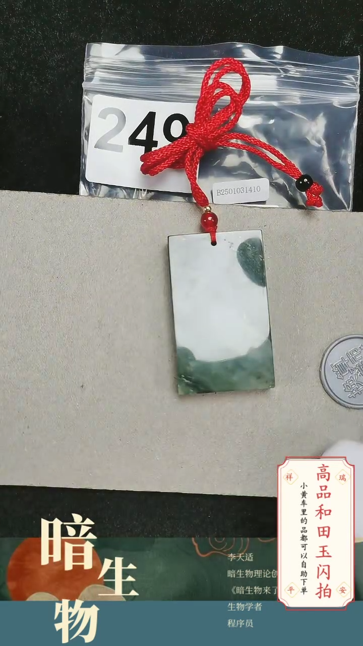 【闪购商品】和田玉吊坠(赠链)未镶嵌249