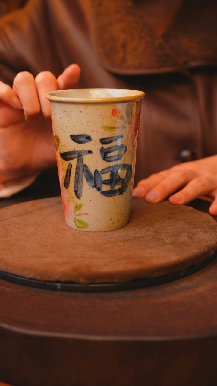 【闪购商品】瓷片景德镇手绘瓷器高温釉下彩---