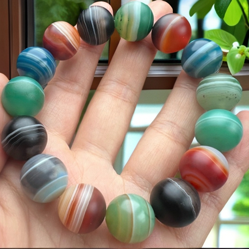 多宝玛瑙缠丝玉髓文玩手串2