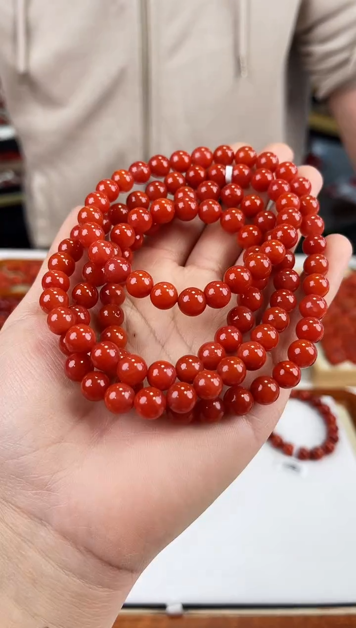 【闪购商品】南红玛瑙滴水洞多圈8+未镶嵌一个/条