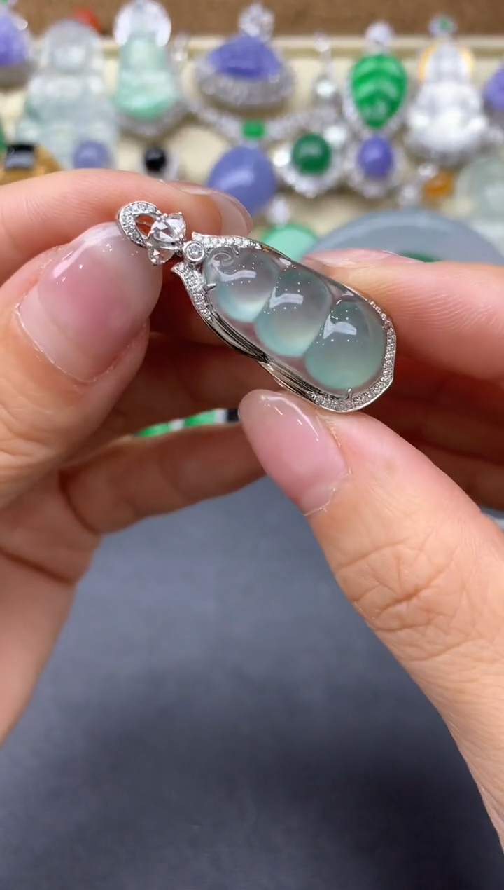 【闪购商品】翡翠颈饰18K金镶嵌462-中国好珍宝