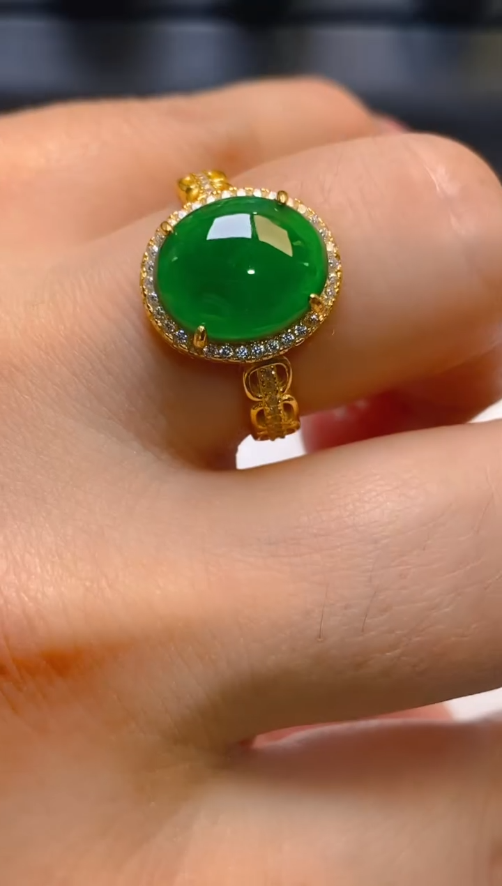 【闪购商品】翡翠耳饰银S925镶嵌天然A货翡翠1