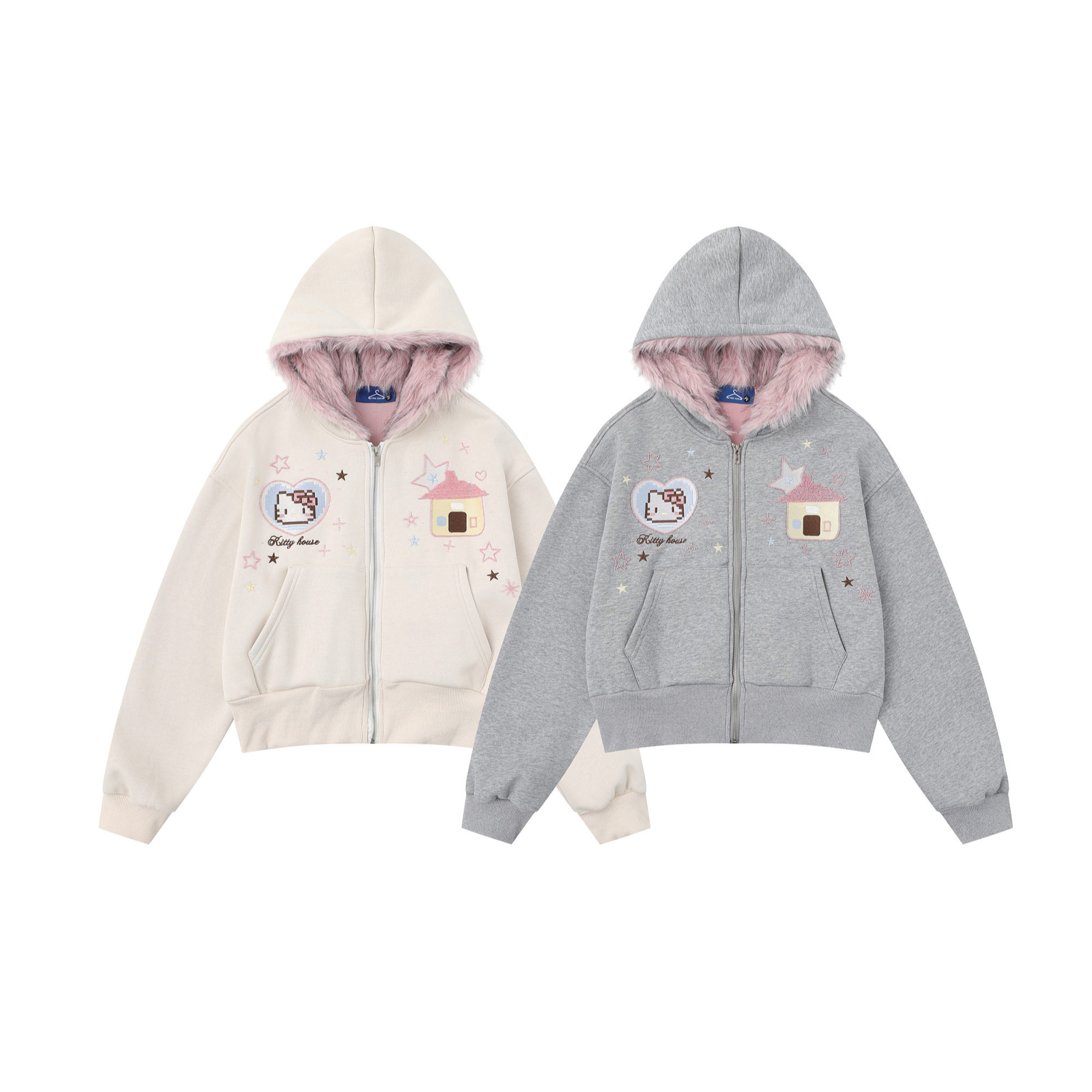 短款kitty加绒外套