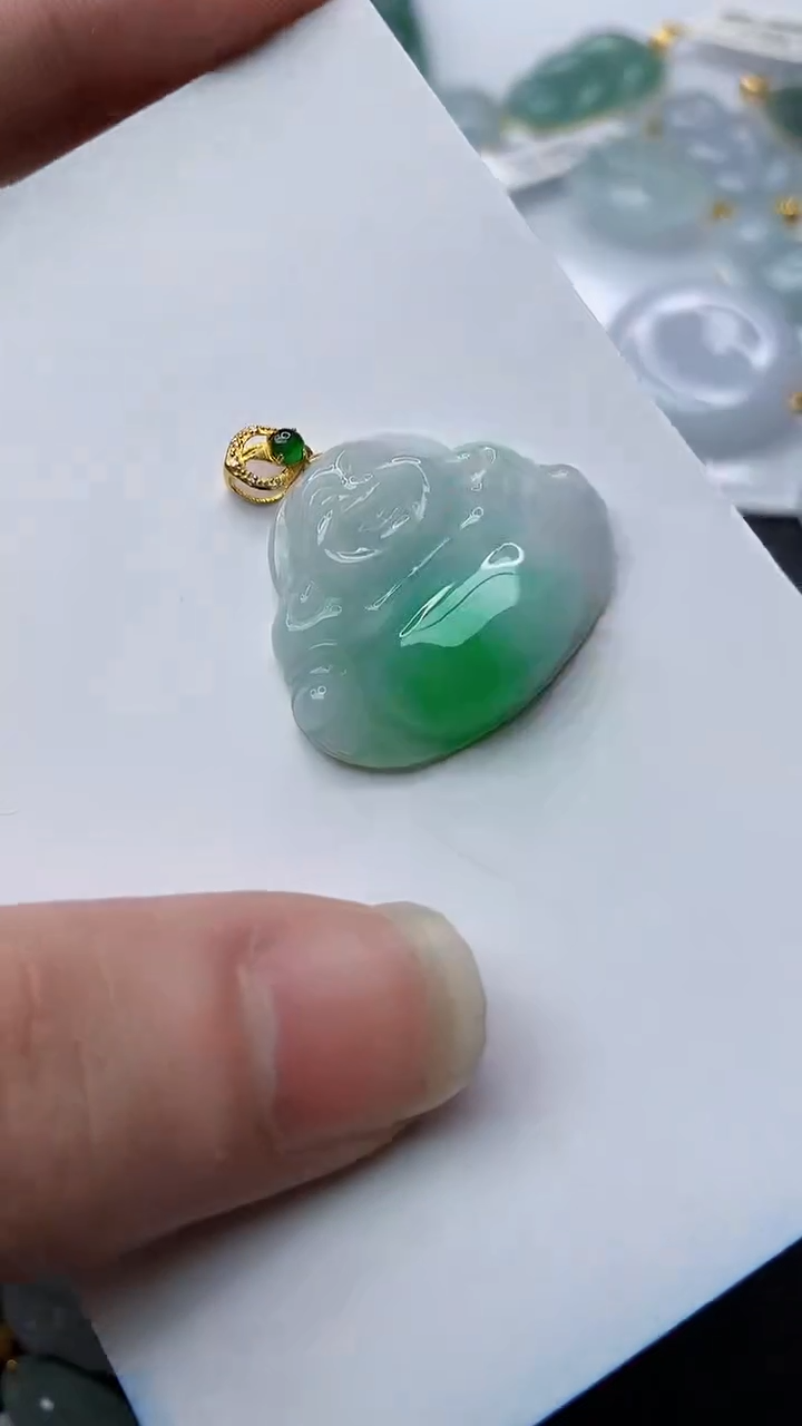 【闪购商品】翡翠颈饰18K金镶嵌39........