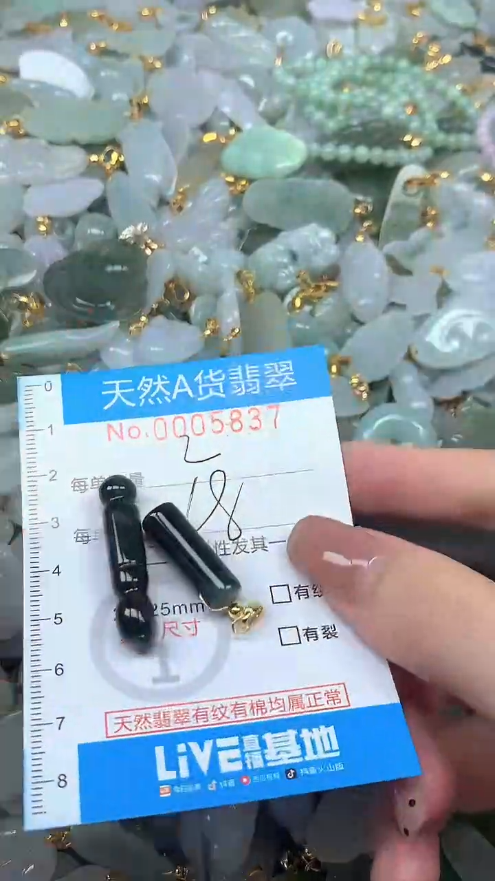 颈饰未镶嵌翡翠净货挂件-5837