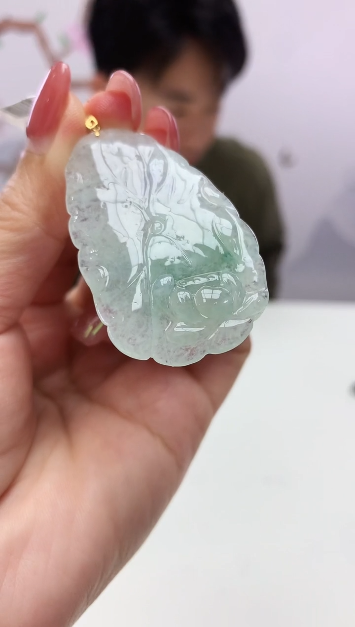 定制翡翠未镶嵌888xm-毛货花77赠金扣