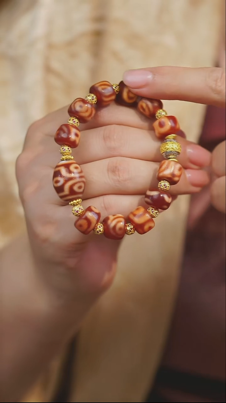 玛瑙/玉髓手串未镶嵌多样性发一