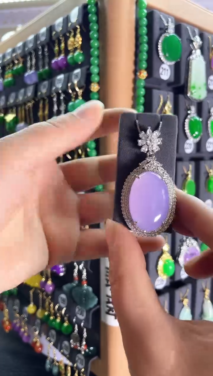 【闪购商品】翡翠耳饰银S925镶嵌214...