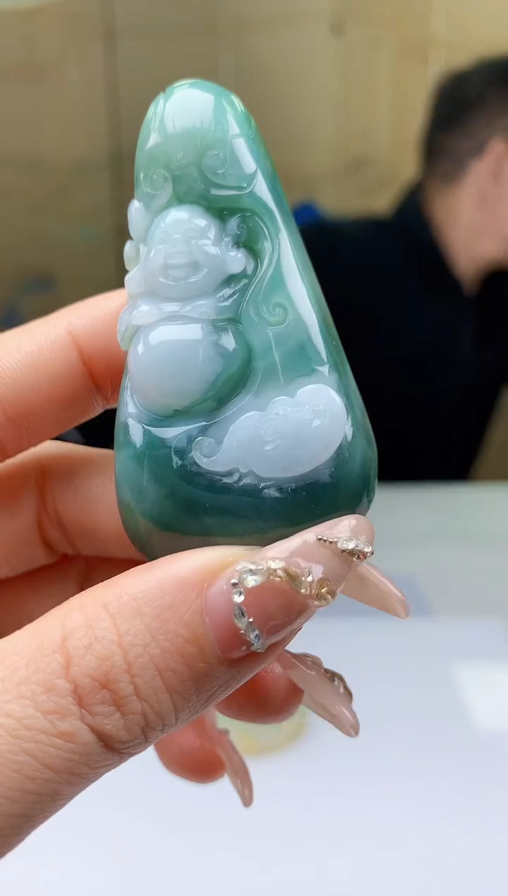 【闪购商品】定制翡翠未镶嵌5152ty-毛货挂件62