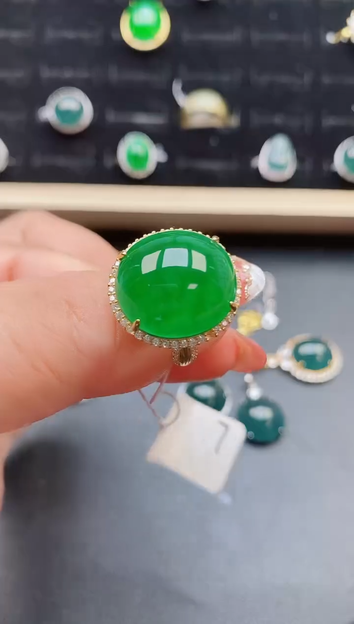 【闪购商品】翡翠戒指银S925镶嵌21221