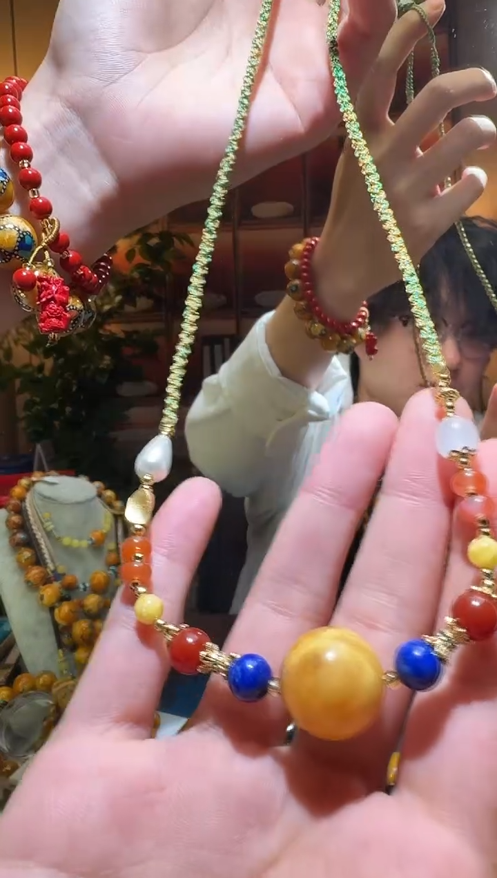 蜜蜡颈饰未镶嵌0829天然蜜蜡珠宝奇石