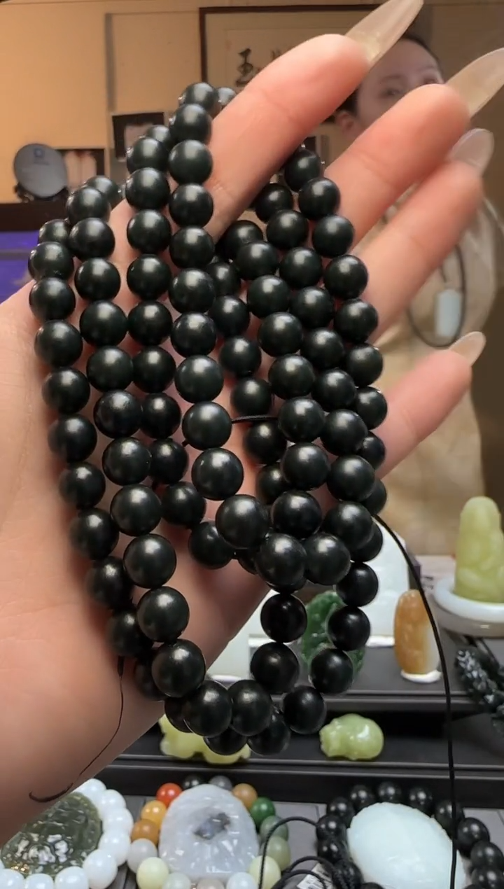 【闪购商品】和田玉青玉圆珠未镶嵌长链