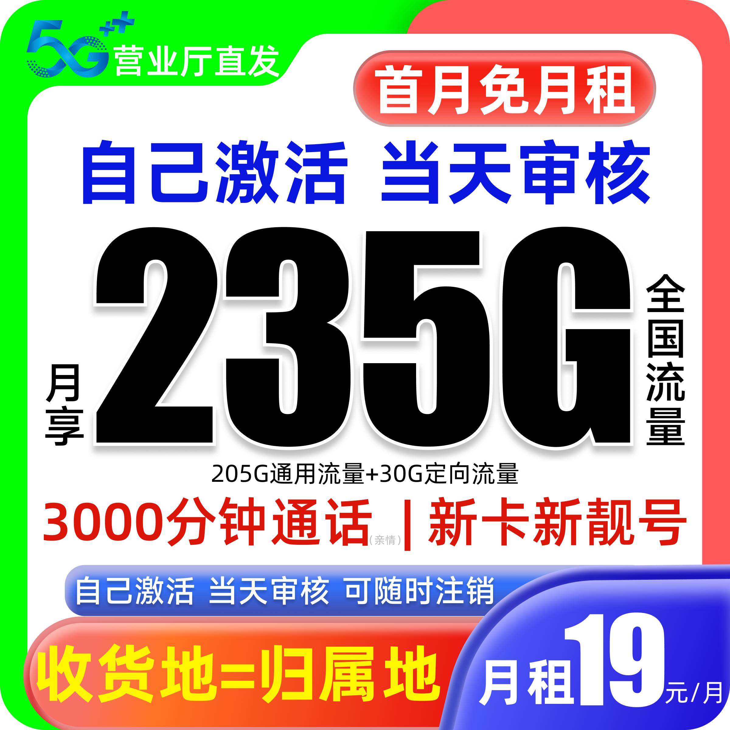 移动流量卡手机卡超大流量卡推荐移动5g流量网卡全国通用电话卡