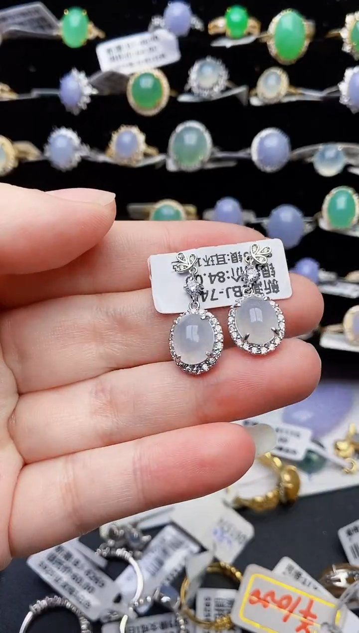 颈饰银S925镶嵌翡翠0610