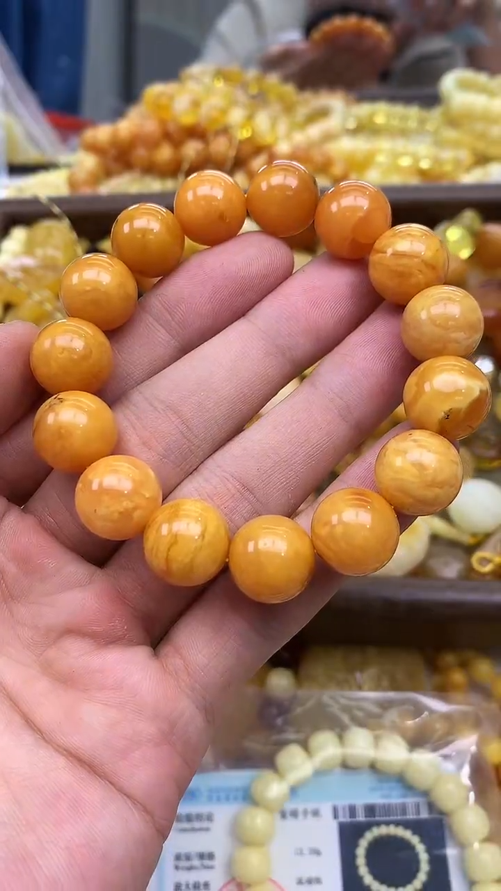 裸石蜜蜡未镶嵌手串