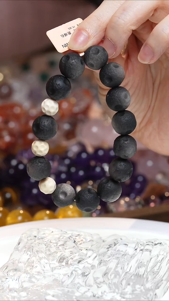 未镶嵌黑曜岩手串黑曜石手串·MM0025DEC331L365