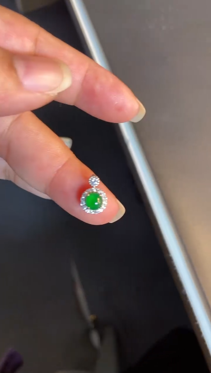 吊坠(不含链)银S925镶嵌翡翠1