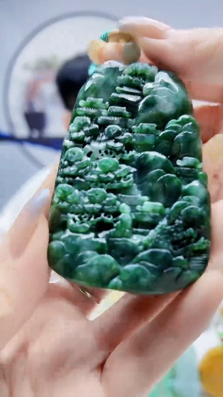 未镶嵌定制翡翠毛货挂件8