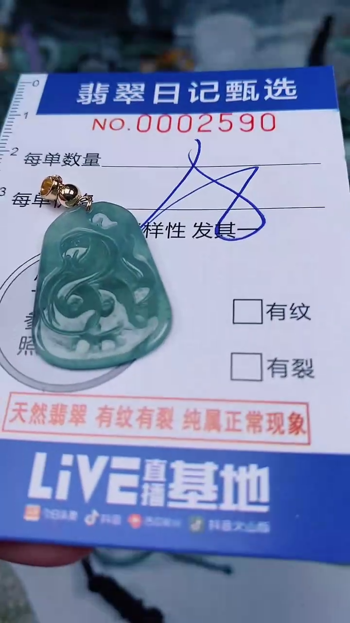 翡翠未镶嵌颈饰00002590