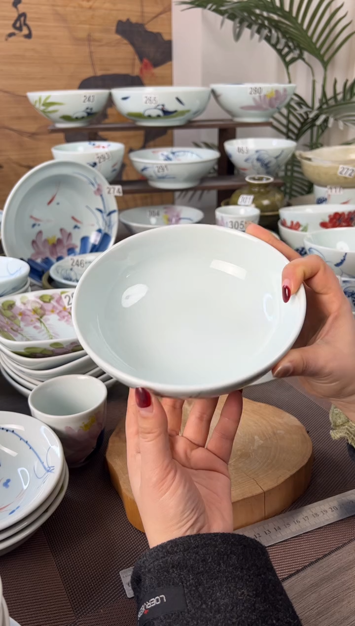 明舟大暇手绘7寸木子碗（单只装随机图案）