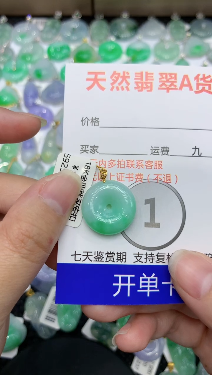 【闪购商品】翡翠颈饰18K金镶嵌 111111111111