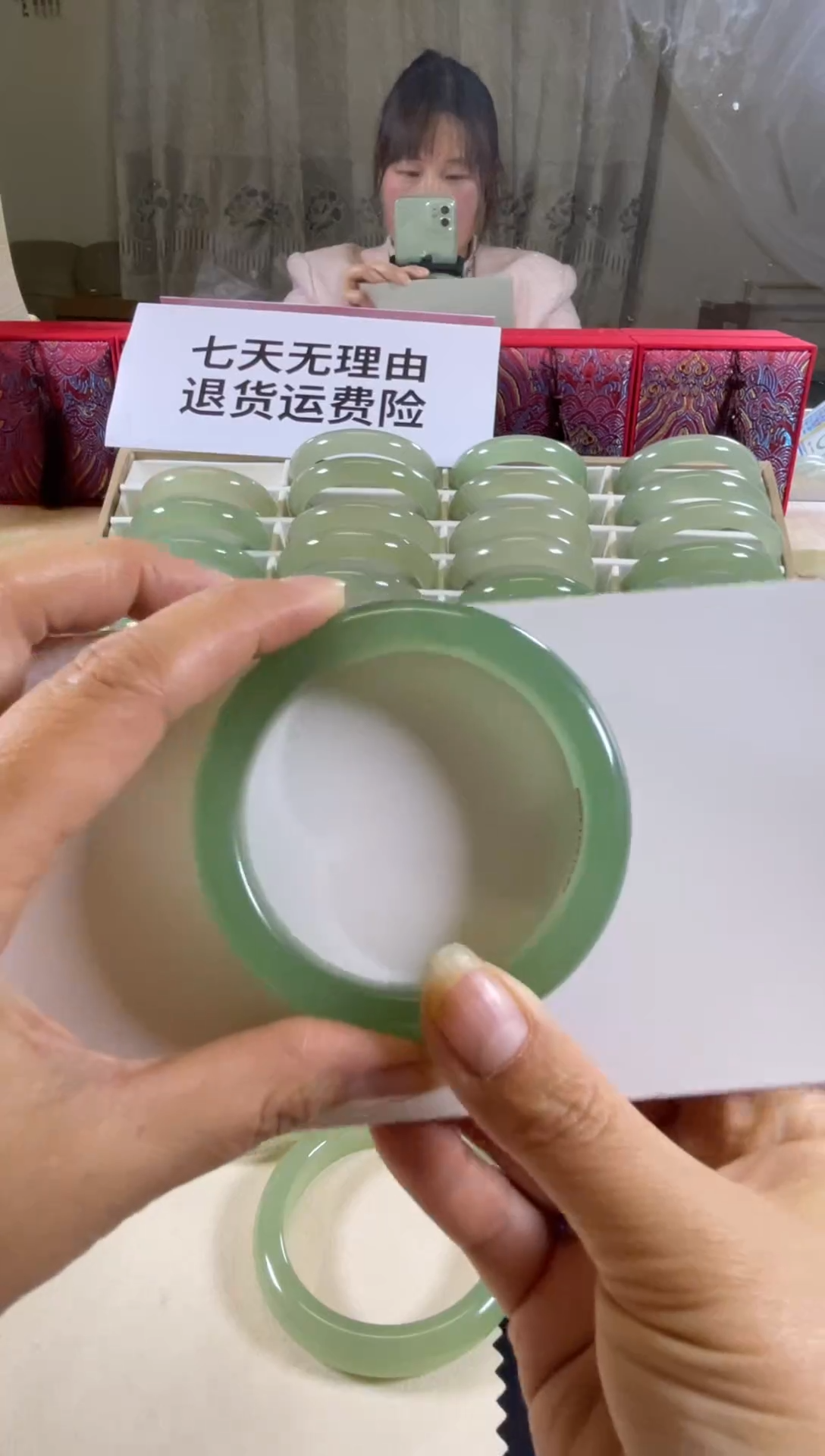 未镶嵌手镯东陵石56圈