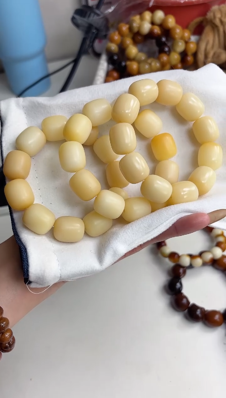 手串菩提根/象牙果沐h67黄油芝士干磨年糕17*19mm手串
