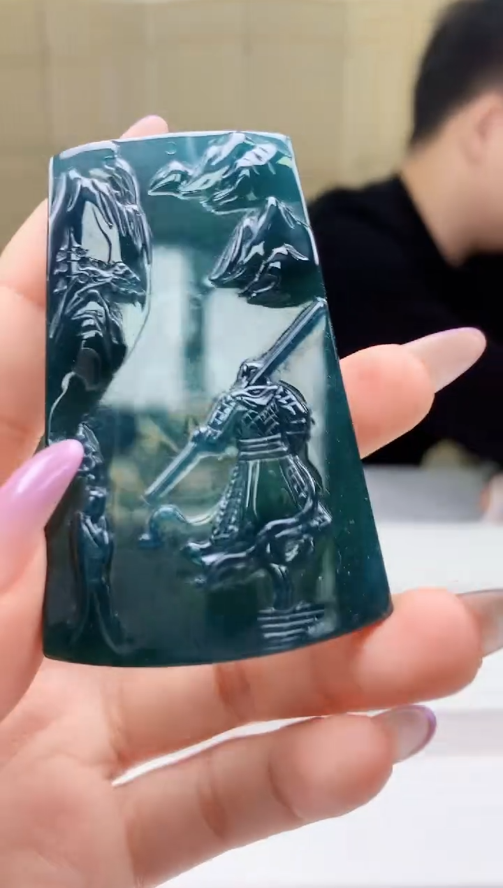 【闪购商品】定制翡翠未镶嵌4917ty-毛货挂件85