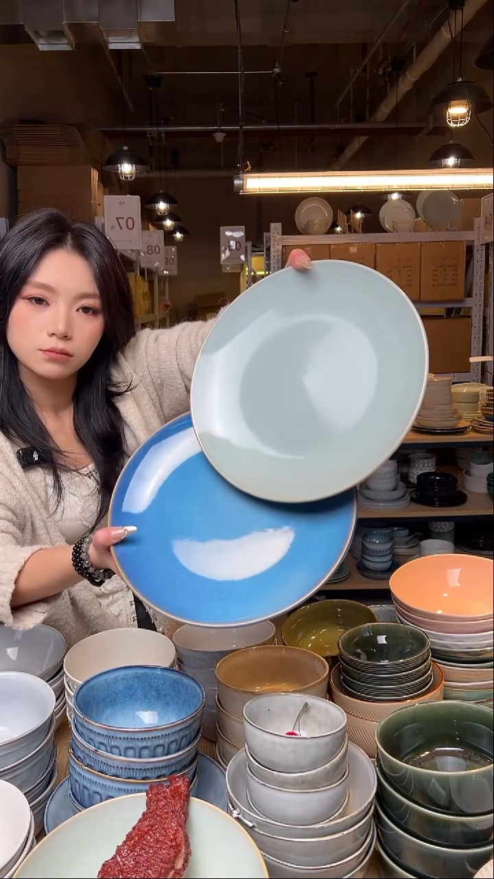 瓷41外贸尾货窑变釉下彩默外微瑕