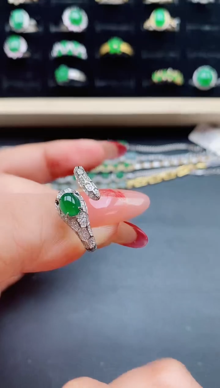 【闪购商品】翡翠戒指银S925镶嵌321321