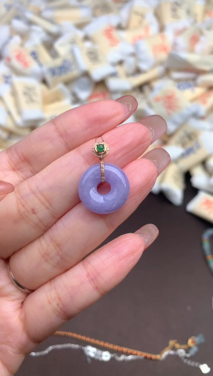 【闪购商品】翡翠颈饰18K金镶嵌—