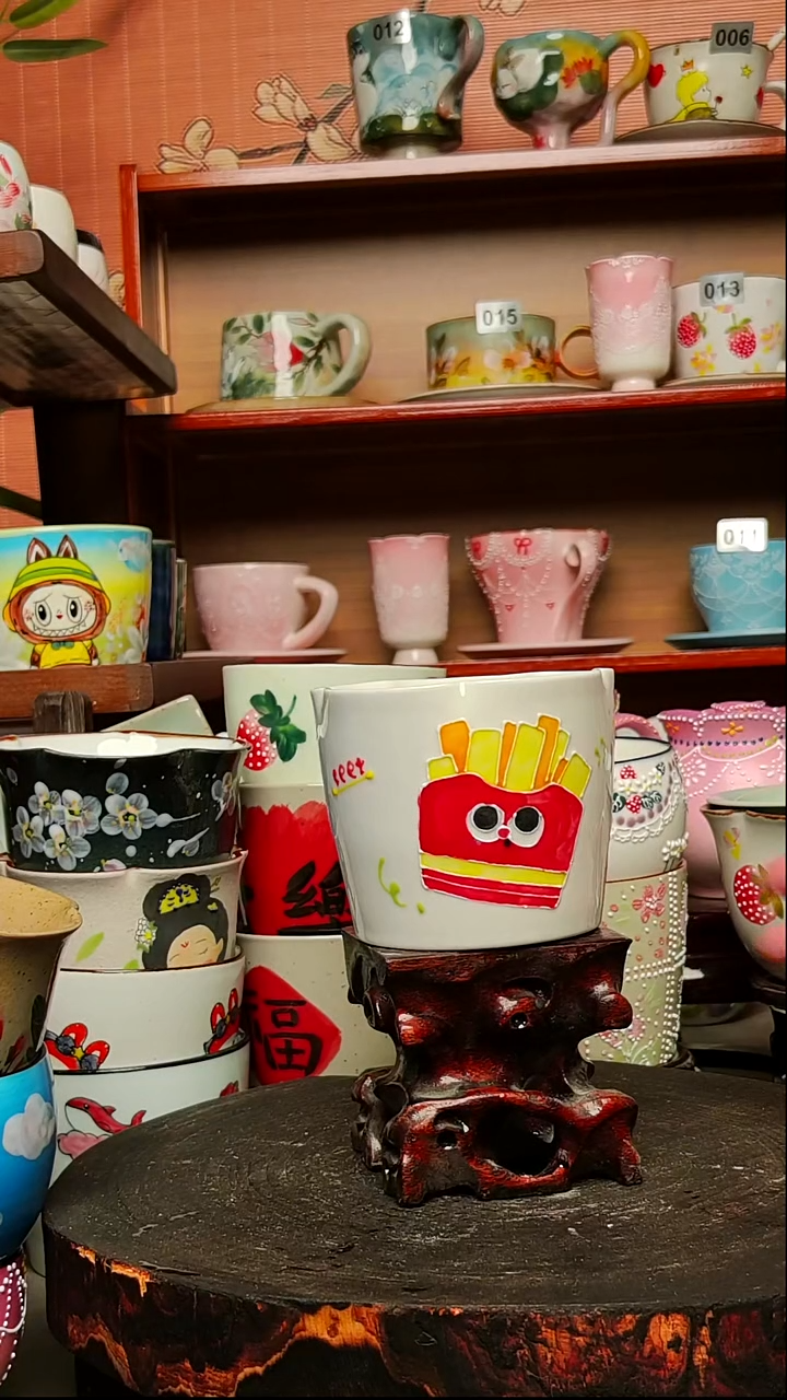 摆件陶景德镇手绘创意陶瓷有瑕