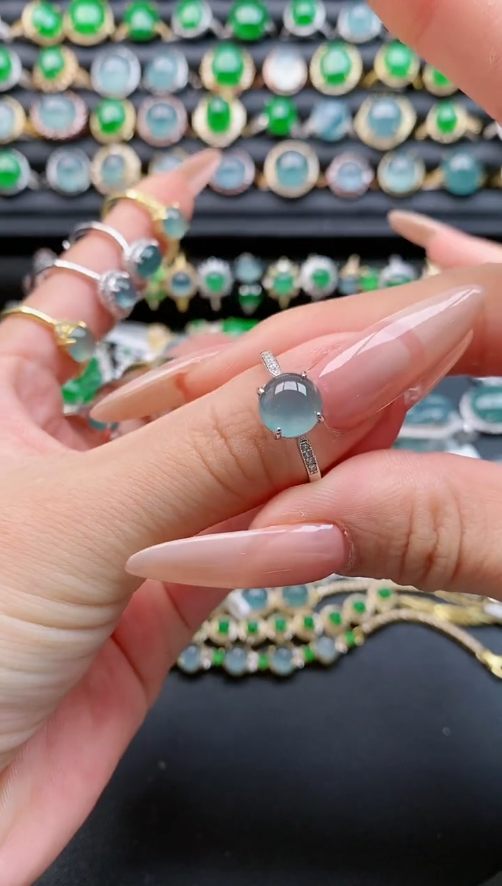 【闪购商品】翡翠戒指银S925镶嵌111111111