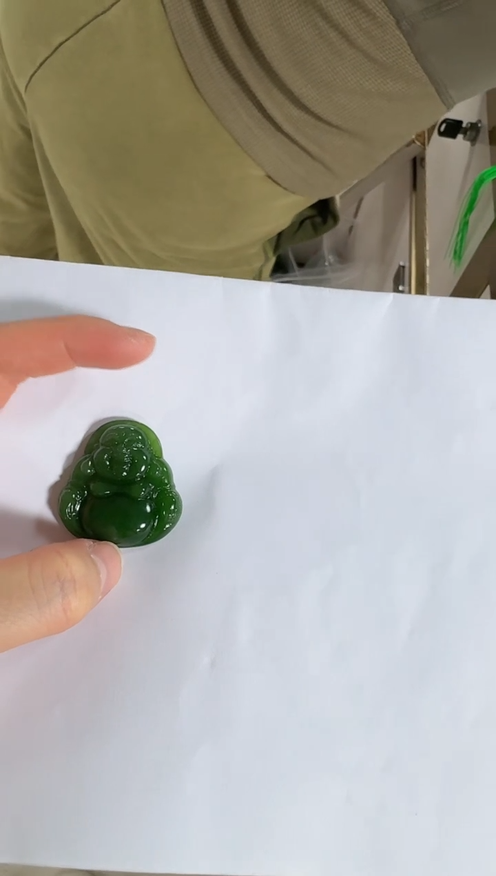 【闪购商品】和田玉（碧玉）未镶嵌颈饰33*34