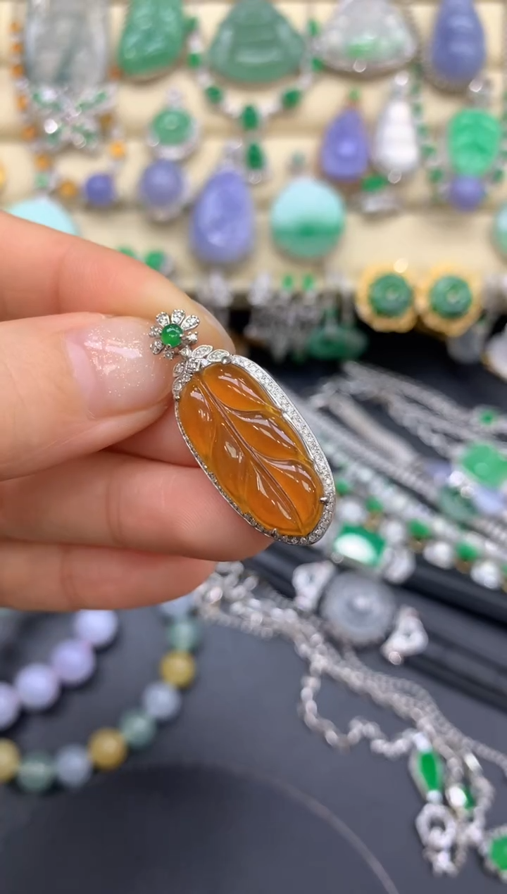 【闪购商品】翡翠颈饰18K金镶嵌348-中国好珍宝