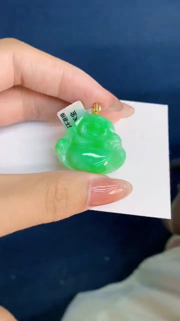 翡翠18K金镶嵌颈饰          1