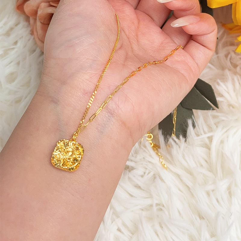 坠链均足银 小方糖项链-TLXL0223