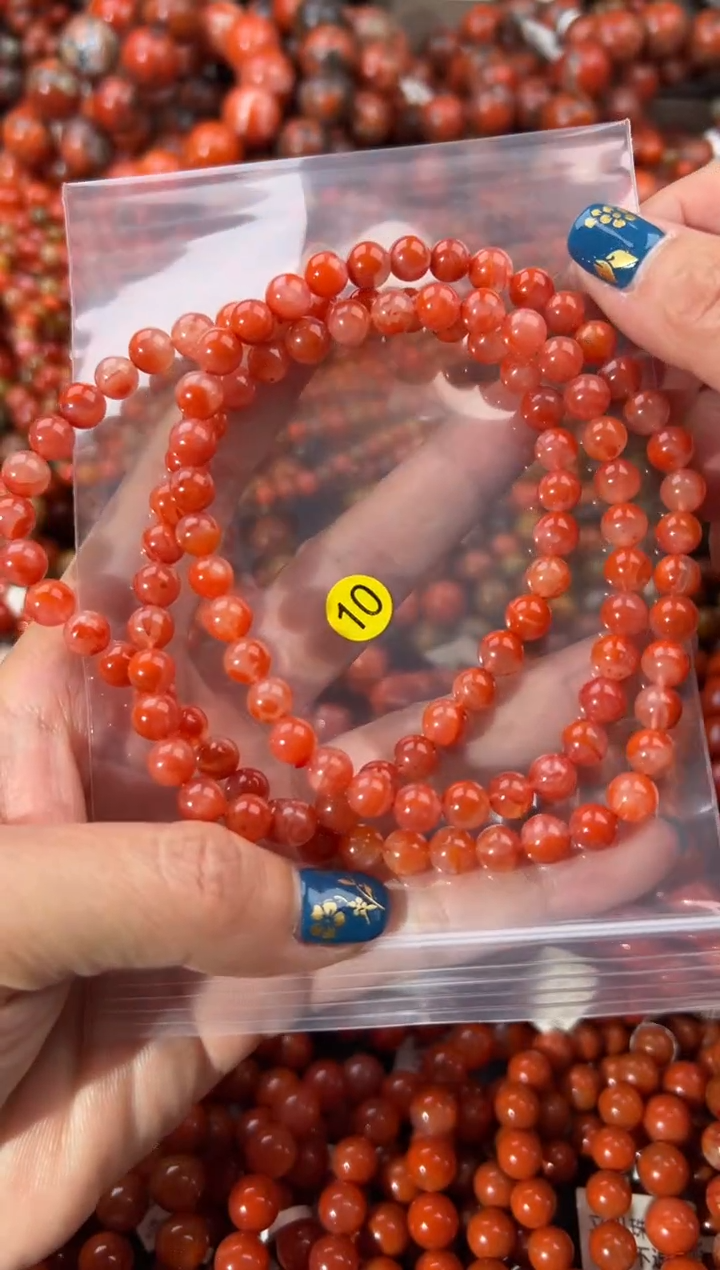 未镶嵌手串南红玛瑙6+