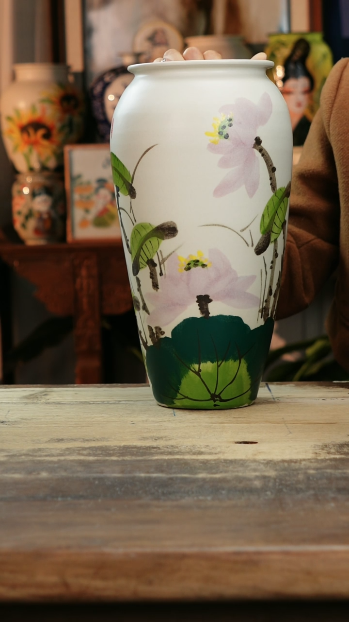 【闪购商品】瓷片景德镇纯手工釉下彩精品花瓶