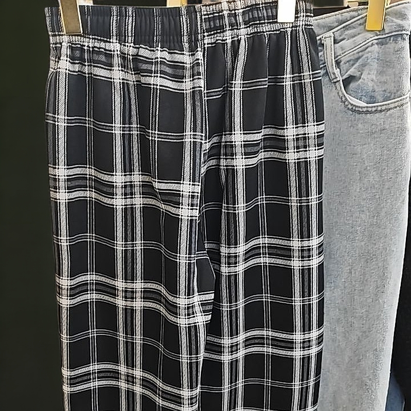 直筒修身潮流阔腿裤